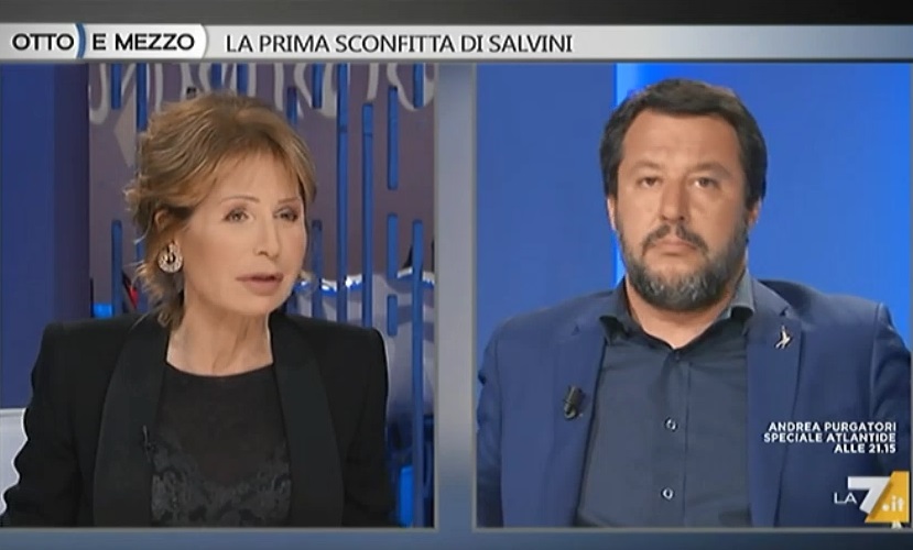 Lilli Gruber bacchetta Salvini a Otto e Mezzo: «Non è stato molto educato, mi aspettavo un mazzo di fiori»