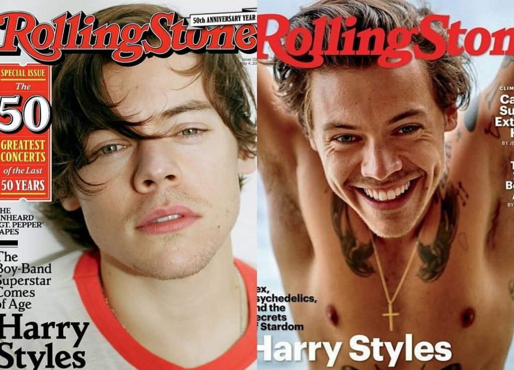 Harry Styles torna sulla copertina di Rolling Stone dopo 2 anni (e senza maglia)