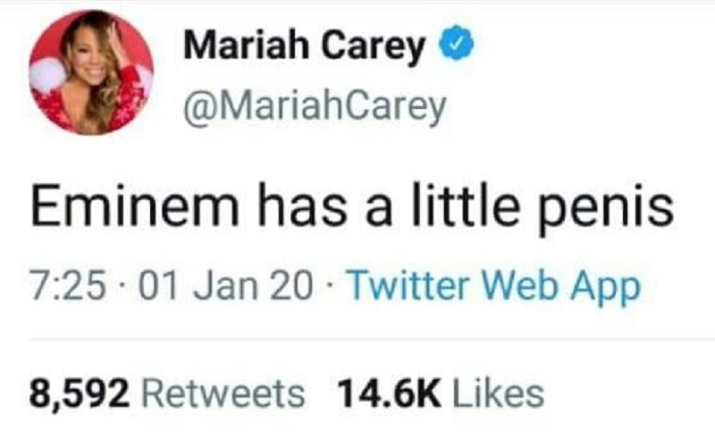 Il profilo di Mariah Carey viene hackerato: «Eminem ce l’ha piccolo»