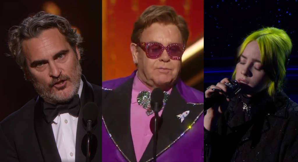 Oscar 2020: Elton John premiato per Rocketman, Joaquin Phoenix miglior attore protagonista